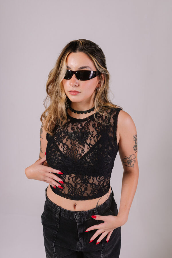 BLUSA REGATA COLETE AMOUR RENDA